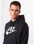 Nike Sportswear Bluză de molton 'Club Fleece' negru / alb - Pled.ro