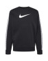 Nike Sportswear Bluză de molton negru / alb - Pled.ro