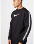 Nike Sportswear Bluză de molton negru / alb - Pled.ro