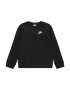 Nike Sportswear Bluză de molton negru / alb - Pled.ro