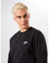 Nike Sportswear Bluză de molton 'Club Fleece' negru / alb - Pled.ro