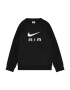 Nike Sportswear Bluză de molton negru / alb - Pled.ro