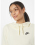 Nike Sportswear Bluză de molton negru / alb natural - Pled.ro