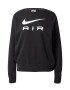 Nike Sportswear Bluză de molton negru / alb - Pled.ro