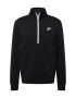 Nike Sportswear Bluză de molton negru / alb - Pled.ro