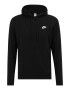 Nike Sportswear Bluză de molton 'Club' negru / alb - Pled.ro