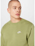 Nike Sportswear Bluză de molton 'Club Fleece' verde stuf / alb - Pled.ro