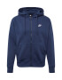 Nike Sportswear Hanorac 'Club Fleece' albastru închis / alb - Pled.ro