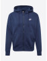 Nike Sportswear Hanorac 'Club Fleece' albastru închis / alb - Pled.ro