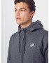 Nike Sportswear Hanorac 'Club Fleece' gri închis / alb - Pled.ro