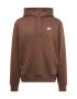 Nike Sportswear Bluză de molton 'Club Fleece' maro / alb - Pled.ro