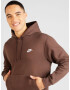 Nike Sportswear Bluză de molton 'Club Fleece' maro / alb - Pled.ro