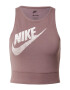 Nike Sportswear Top mauve / alb - Pled.ro