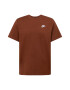 NIKE Tricou 'Club' maro ruginiu / alb - Pled.ro