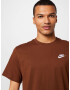 NIKE Tricou 'Club' maro ruginiu / alb - Pled.ro