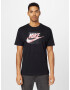 Nike Sportswear Tricou 'FUTURA' gri metalic / roșu pastel / negru / alb - Pled.ro