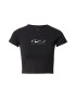 Nike Sportswear Tricou 'Swoosh' gri / negru / alb - Pled.ro