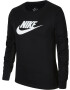 Nike Sportswear Tricou negru / alb - Pled.ro