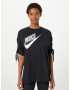 Nike Sportswear Tricou negru / alb - Pled.ro