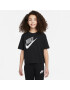 Nike Sportswear Tricou negru / alb - Pled.ro