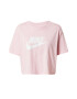 Nike Sportswear Tricou roz / alb - Pled.ro