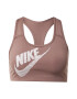 NIKE Sutien sport maro / alb - Pled.ro