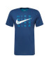 NIKE Tricou funcțional albastru / cyan / alb - Pled.ro