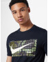 NIKE Tricou funcțional albastru marin / verde pastel / negru / alb - Pled.ro