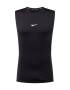 NIKE Tricou funcțional negru / alb - Pled.ro