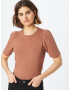 Noisy may Tricou 'SHOUT' maro caramel - Pled.ro