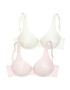 NUANCE Sutien roz pastel / alb - Pled.ro