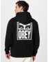 Obey Bluză de molton negru / alb - Pled.ro