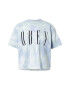 Obey Tricou albastru fumuriu / albastru deschis / negru / alb - Pled.ro