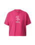 Obey Tricou fucsia / alb - Pled.ro