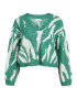 OBJECT Pulover 'LESLIE' crem / verde jad - Pled.ro