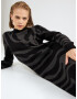 OBJECT Rochie tricotat 'RAY' gri / negru - Pled.ro