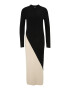 OBJECT Tall Rochie tricotat bej / negru - Pled.ro