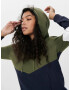 ONLY Bluză de molton 'ONLPEAR LS BLOCKING HOOD SWT' verde - Pled.ro