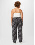 ONLY Carmakoma Pantaloni 'DES ALLIE' negru / alb - Pled.ro