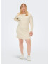 ONLY Carmakoma Rochie tricotat 'Fia Katia' alb natural - Pled.ro