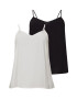 ONLY Carmakoma Top 'NOVA' negru / alb - Pled.ro