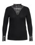 ONLY Carmakoma Tricou 'LACE' negru - Pled.ro