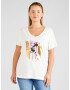 ONLY Carmakoma Tricou 'LISA' auriu / roz / negru / alb - Pled.ro