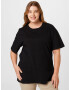 ONLY Carmakoma Tricou negru / alb - Pled.ro