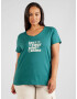 ONLY Carmakoma Tricou 'QUOTE' verde petrol / alb - Pled.ro