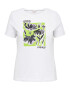 ONLY Carmakoma Tricou verde deschis / negru / argintiu / alb - Pled.ro