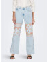 ONLY Jeans 'Camille' albastru deschis / portocaliu - Pled.ro