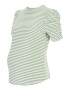 Only Maternity Tricou 'IBEN' verde deschis / verde închis / alb - Pled.ro