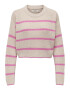 ONLY Pulover gri taupe / fucsia - Pled.ro