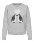 ONLY Pulover 'XMAS PENGUIN LOVE' auriu / gri deschis / negru / alb - Pled.ro